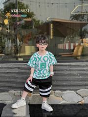 Set thun hiphop in XO toàn thân dễ thương cho bé trai BTB28830