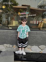 Set thun hiphop in XO toàn thân dễ thương cho bé trai BTB28830
