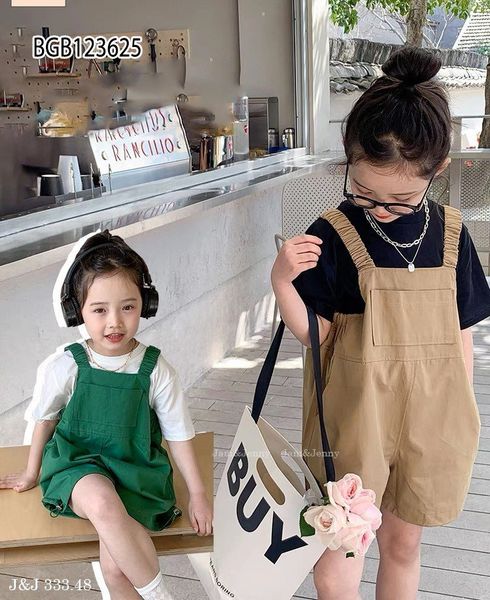 Set áo kèm yếm kaki dễ thương cho bé gái ngày Thu BGB123625