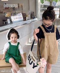 Set áo kèm yếm kaki dễ thương cho bé gái ngày Thu BGB123625