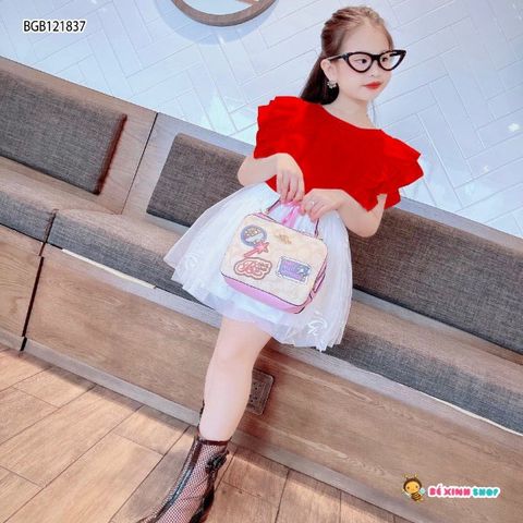 [XẢ KHO] Set áo bèo kèm chân váy dễ thương cho bé gái BGB121837