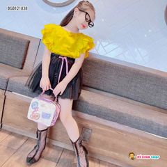 [XẢ KHO] Set áo bèo kèm chân váy dễ thương cho bé gái BGB121837