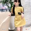Set váy áo TAY PHỒNG khoét lưng dễ thương cho bé gái BGB120518