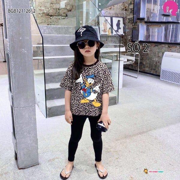 [XẢ KHO] Set beo in MICKEY DONAL dễ thương cho bé gái BGB121126