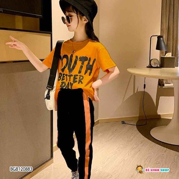 Set thể thao Youth better dễ thương cho bé gái BGB120882