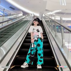 Set ống rộng bò sữa dễ thương cho bé gái BGB121254