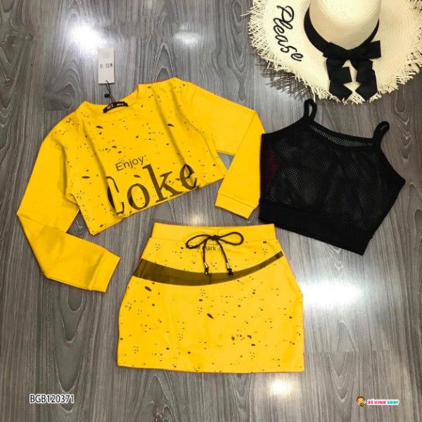 [XẢ KHO] Set chân váy áo Coke dễ thương cho bé gái BGB120369