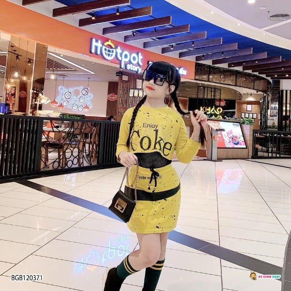 [XẢ KHO] Set chân váy áo Coke dễ thương cho bé gái BGB120369