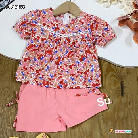 [XẢ KHO] Bộ hoa quần sort dễ thương cho bé gái BGB121891