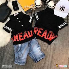 [XẢ KHO] Set jeans cổ trụ READY dễ thương cho bé trai BTB21818