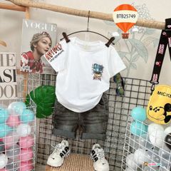 [XẢ KHO] Set jeans ADDS dễ thương cho bé trai BTB25748