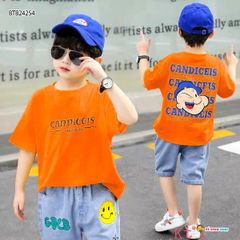 [XẢ KHO] Set jeans CANDIES dễ thương cho bé trai BTB24253