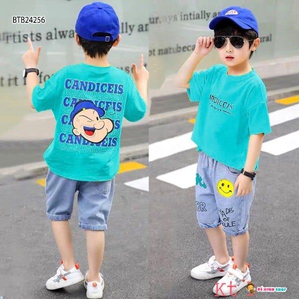 [XẢ KHO] Set jeans CANDIES dễ thương cho bé trai BTB24253