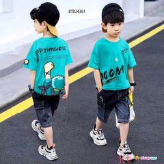[XẢ KHO] Set jeans túi hộp DOOM dễ thương cho bé trai BTB24361
