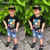 Set jeans in mặt cười dễ thương cho bé trai 2 - 9 Tuổi BTB24182