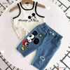 Set jeans lửng Mickey dễ thương cho bé gái BGB121178