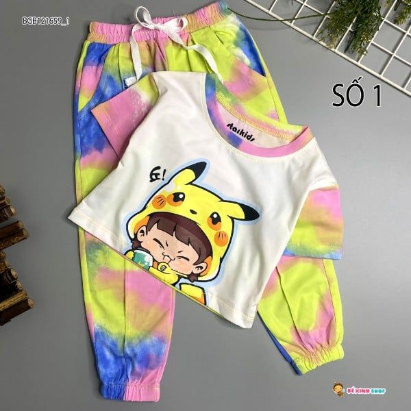 Set jogger loang màu dễ thương cho bé gái BGB121659