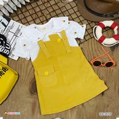 [XẢ KHO] Set áo họa tiết trái cây kèm yếm kaki dễ thương cho bé gái BGB120727