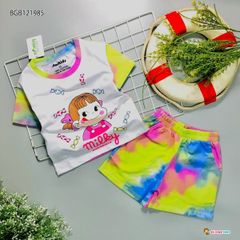 Bộ loang in bé gái dễ thương cho bé gái BGB121984