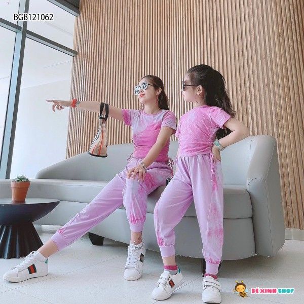 [XẢ KHO]Set loang màu rút dây dễ thương cho bé gái BGB121062