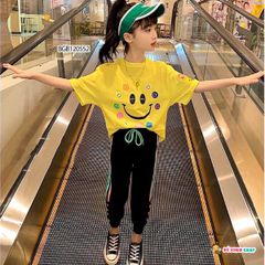 Set thể thao mặt cười dễ thương cho bé gái BGB120552