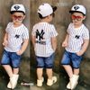 Set áo thun sọc NY quần jeans dễ thương cho bé trai BTB21887