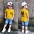 Set áo thun sọc NY quần jeans dễ thương cho bé trai BTB21887
