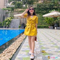 [XẢ KHO] Set phi cổ sen dễ thương cho bé gái BGB120502