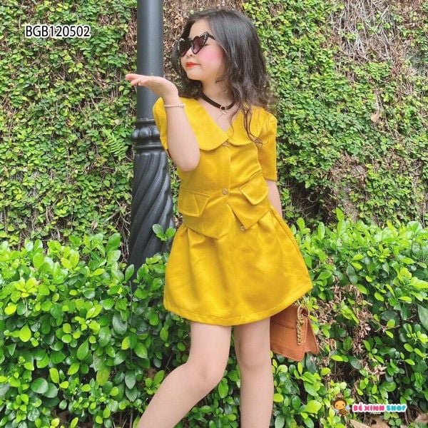 [XẢ KHO] Set phi cổ sen dễ thương cho bé gái BGB120502