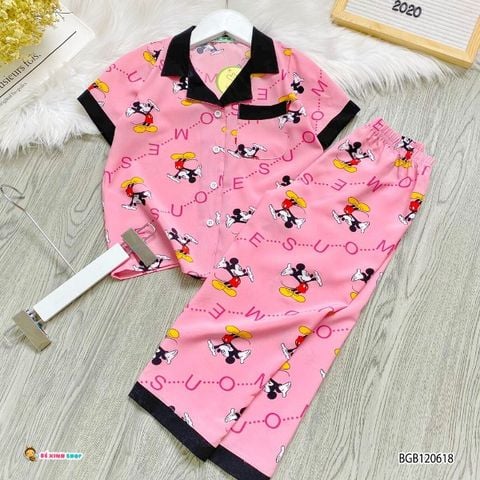 Set pijama Mickey dễ thương cho bé gái BGB120618