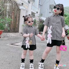 Set áo sơ mi thỏ dễ thương cho bé gái BGB121938