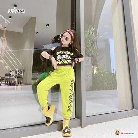 [XẢ KHO] Set thể thao Queen dễ thương cho bé gái BGB121244