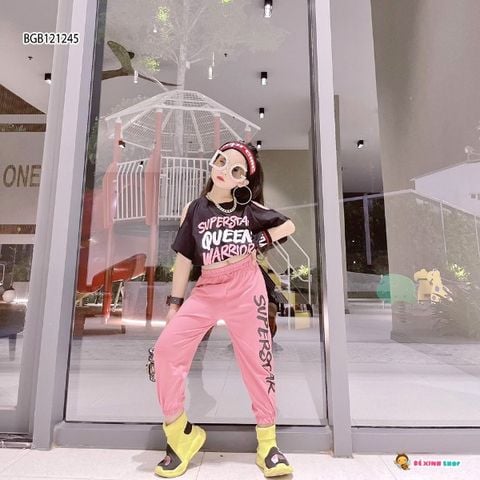 [XẢ KHO] Set thể thao Queen dễ thương cho bé gái BGB121244