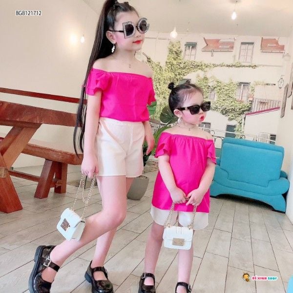 Đầm xinh cho bé bèo trễ vai caro 1 tuổi  8 tuổi