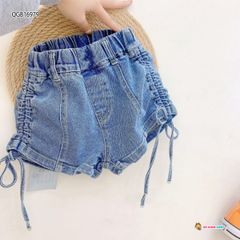 Quần sort jeans rút dây dễ thương cho bé gái QGB16979