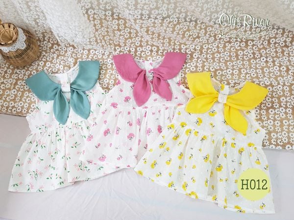 Set cổ bèo thắt nơ dễ thương cho bé gái BGB122098