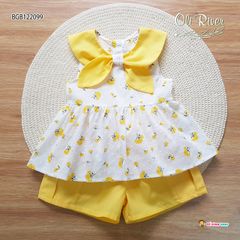 Set cổ bèo thắt nơ dễ thương cho bé gái BGB122098