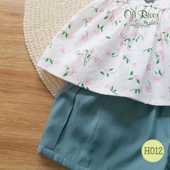 Set cổ bèo thắt nơ dễ thương cho bé gái BGB122098