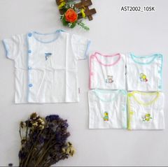 Combo 5 áo sơ sinh cổ tròn in thú nhỏ dễ thương cho bé 3-24 tháng AST2002