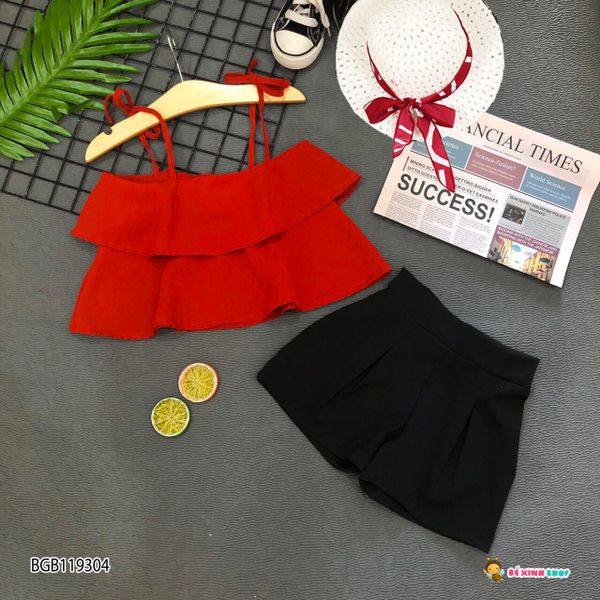 Set áo dây tầng dễ thương cho bé gái BGB119304