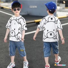 Set jeans GẤU cho bé BTB25628