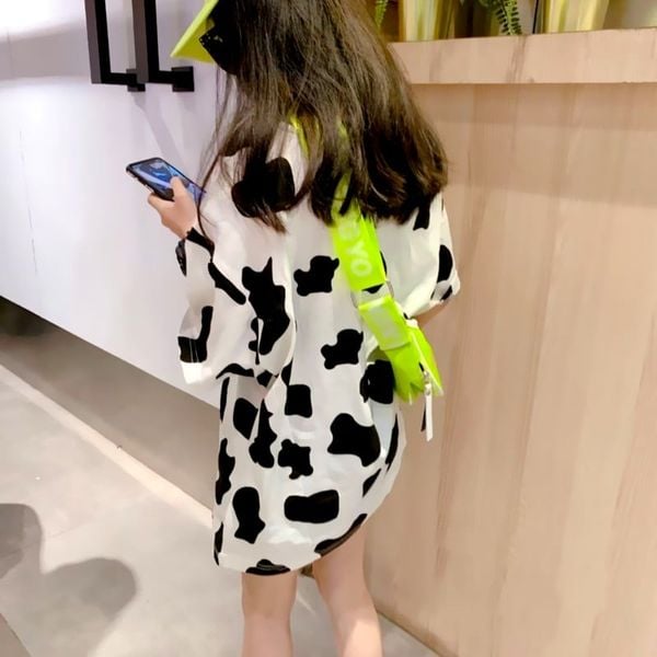 [XẢ KHO] Đầm form rộng in bò sữa BXG024