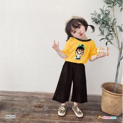 [XẢ KHO] Bộ bé gái quần ống rộng dễ thương cho bé GÁI BXG034