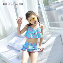 Set bơi 2 mảnh hoạt hình và hoa dễ thương cho bé gái BGB119924