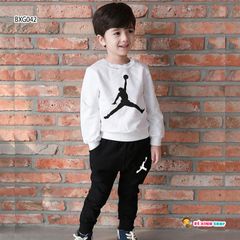 Bộ dài tay Jordan dễ thương cho bé dễ thương cho bé trai & bé gái BXG042