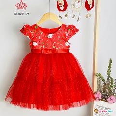 Đầm noel phối lưới dễ thương cho bé gái DGB291874