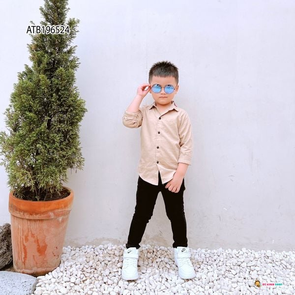 Áo sơ mi dài tay GUCC cho bé trai ATB196523