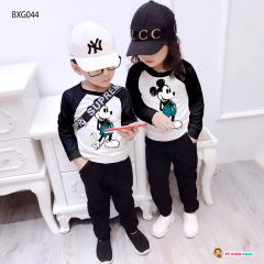 [XẢ KHO] Bộ dài tay thu đông Mickey dễ thương cho bé trai & bé gái BXG044