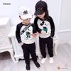 Bộ dài tay thu đông Mickey dễ thương cho bé trai & bé gái BXG044