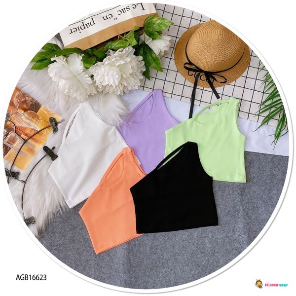 Áo kiểu lệch vai  dễ thương cho bé AGB16623